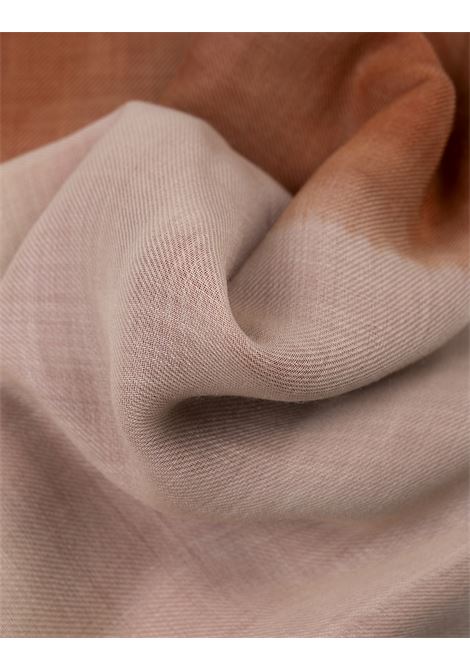 Foulard In Cashmere Sfumato Ocra/Rosso ALEXANDER MCQUEEN | 814421-3201Q7774